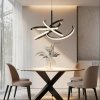 Designerska lampa wisząca czarna LED CCT dekoracyjna owalna geometryczna Spider LP-1225/1P 48 BK Light Prestige
